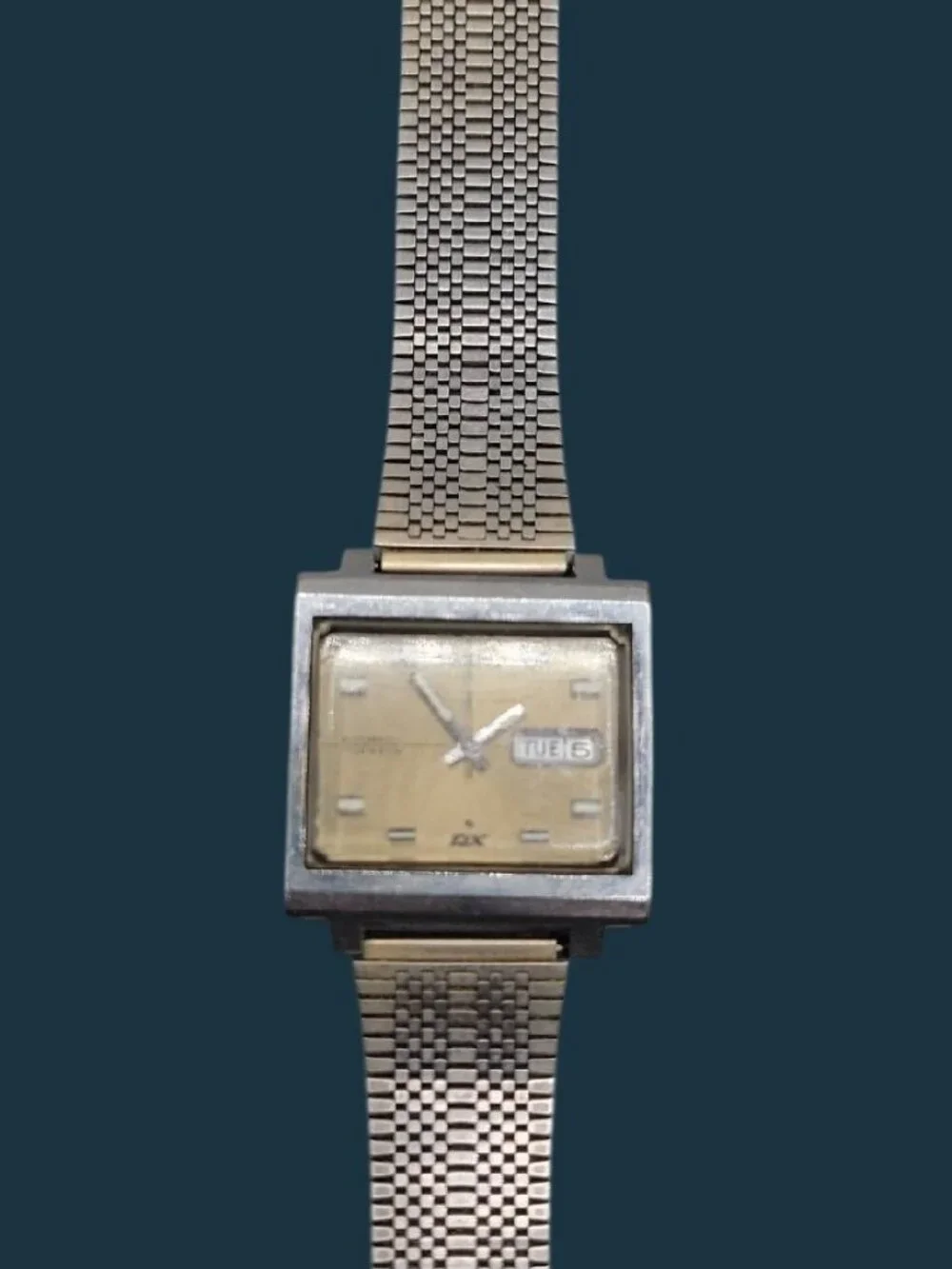 Vintage 1969 Seiko DX 6106-5009 Automatic TV Screen Watch Runs 17J Rare